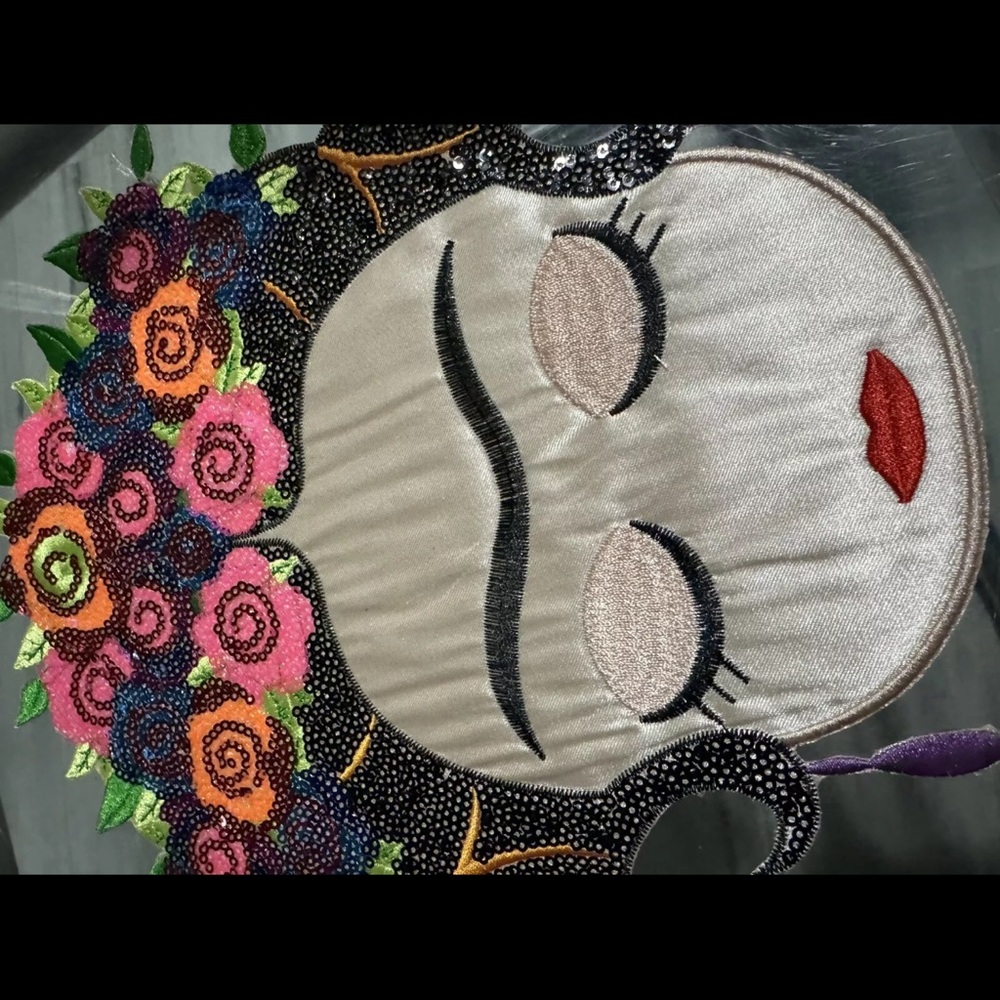 Colorful Floral Embroidered Patch - Picture 5 of 5